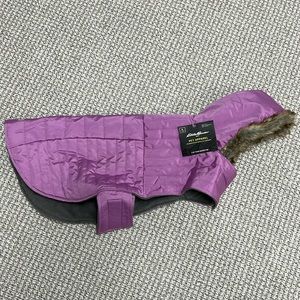 Eddie Bauer Large Purple Hooded Dog Coat